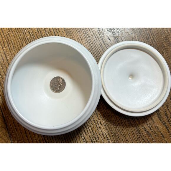 Dansk Century White Sugar Bowl with Lid Replacement Trinket Dish MCM - Picture 4 of 5